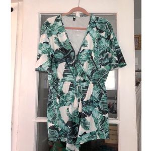 Palm Print Romper